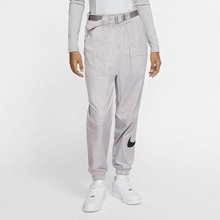 Pantaloni Nike Sportswear Woven Swoosh Dama Argintii Negrii | JHRK-67841